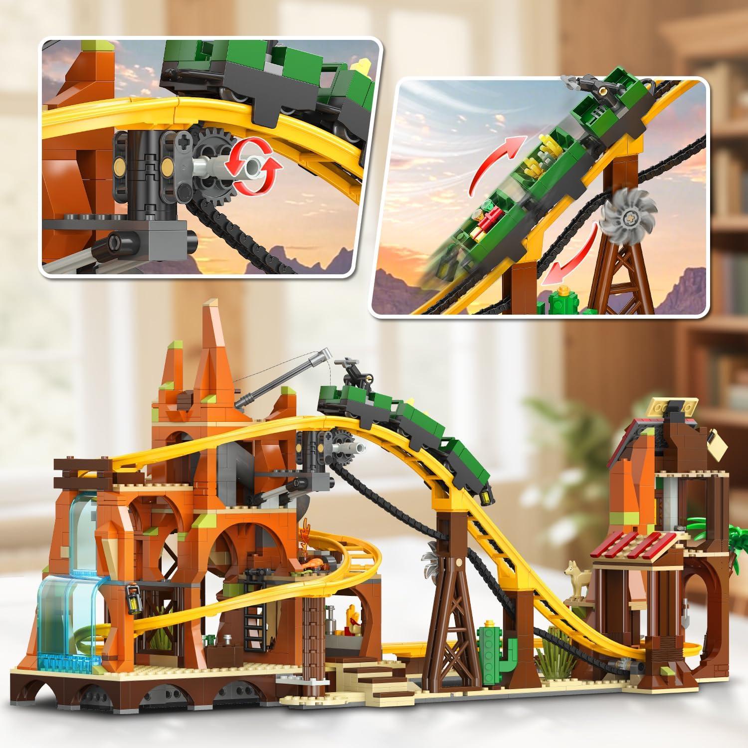 Juego de Construcción Montaña Rusa INSOON 1270PCS para 10+
