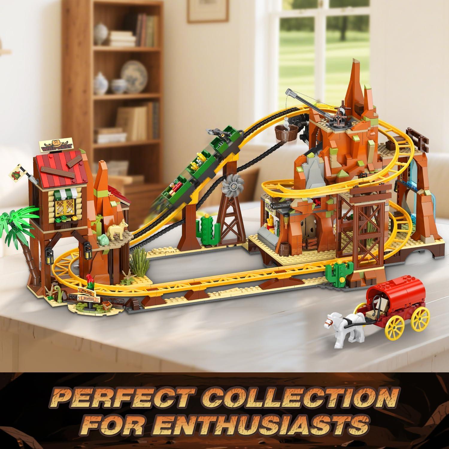 Juego de Construcción Montaña Rusa INSOON 1270PCS para 10+