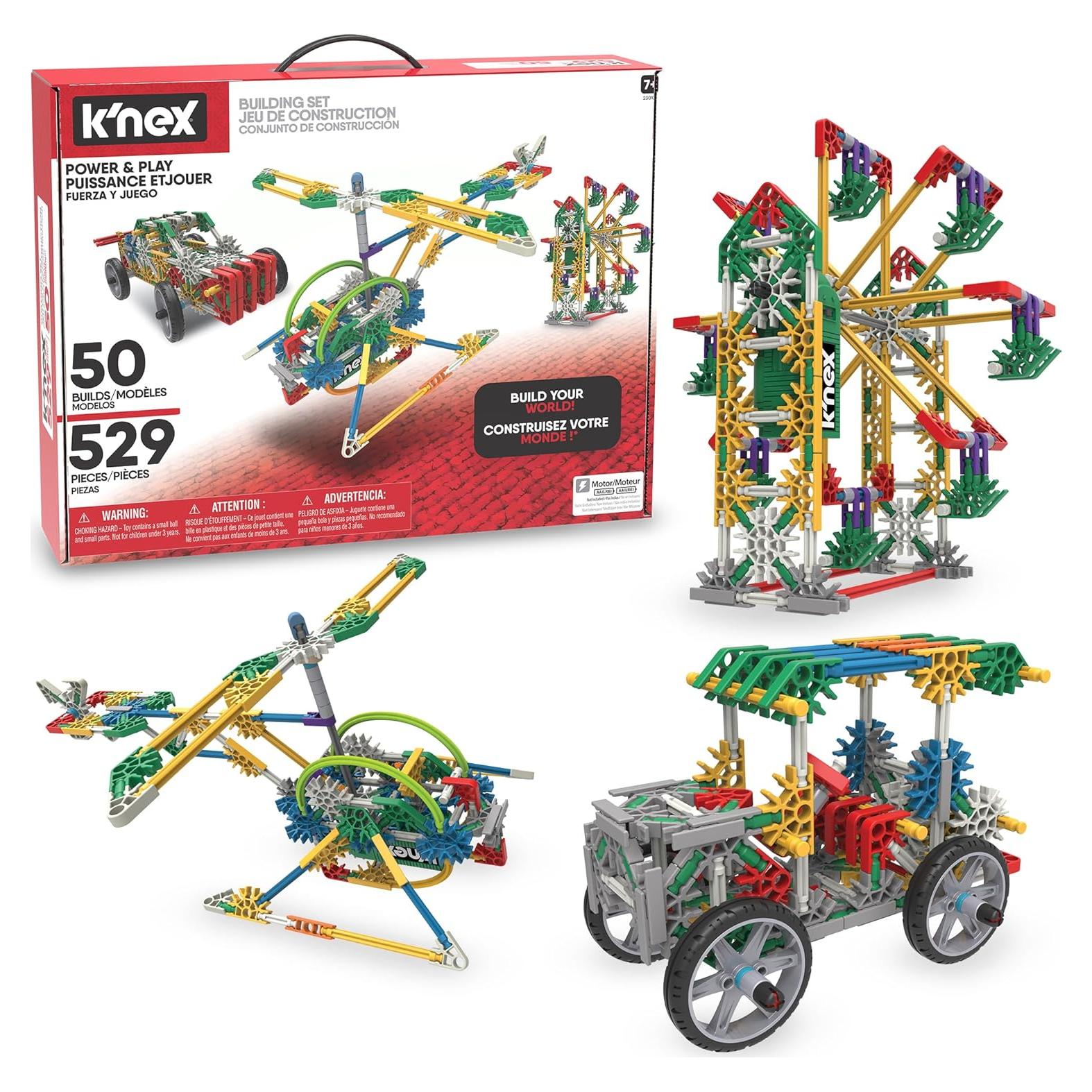 K'NEX Conjunto Motorizado Power & Play 529 Piezas STEM