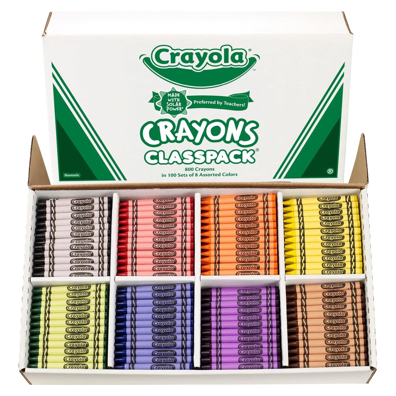 Caja de 800 Crayones Crayola Classpack 8 colores - No tóxicos