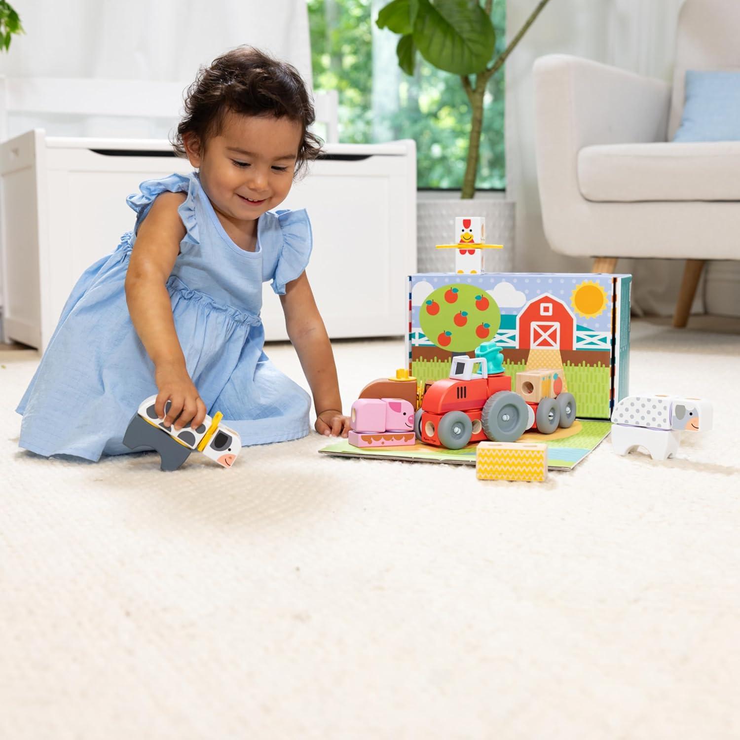 Bloques de Madera Conectables Melissa & Doug Granja 56 Piezas