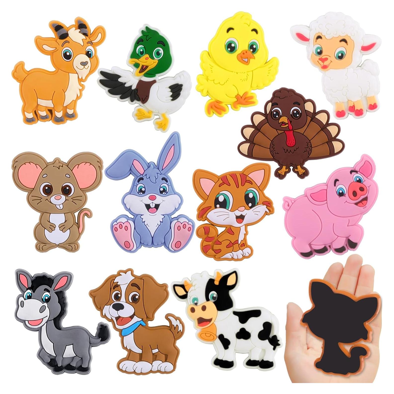 Imanes de Refrigerador para Niños YUJUN 12PCS Animales Granja