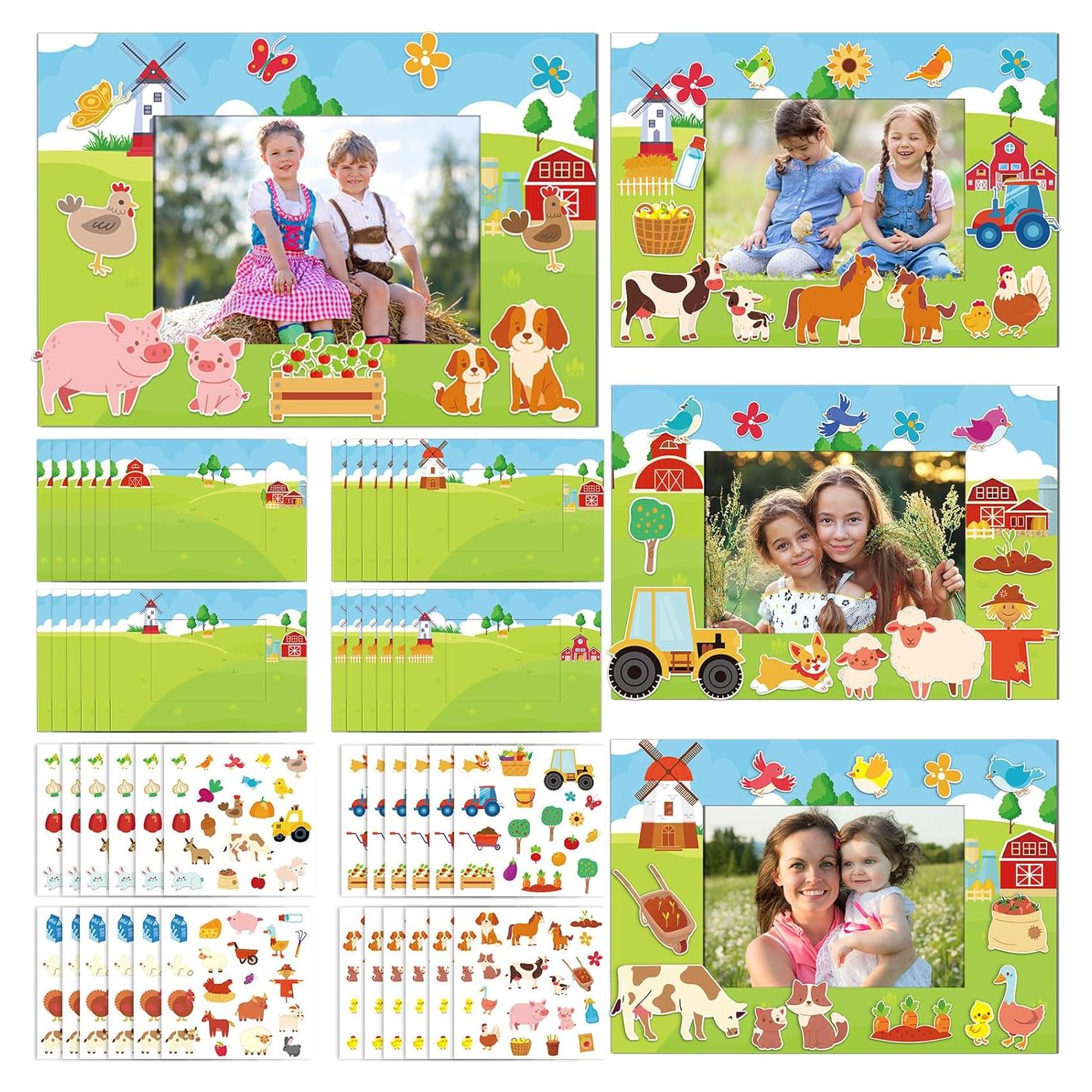 Kit de Manualidades 24 Marcos de Foto Granja Lonfliness