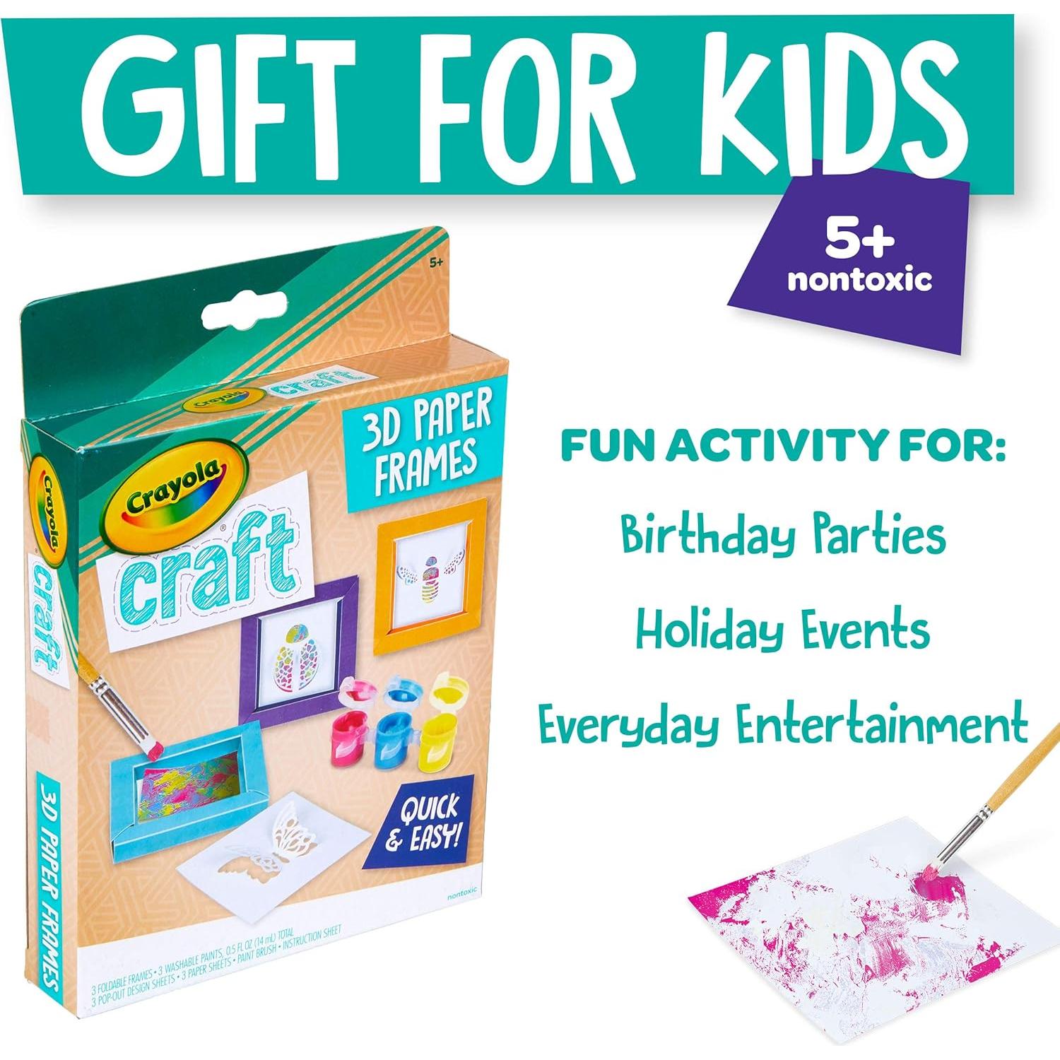 Kit de Manualidades Crayola - Marcos de Papel 3D Multi