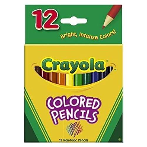 Lápices de Colores Crayola 12 Unidades Mitad de Longitud