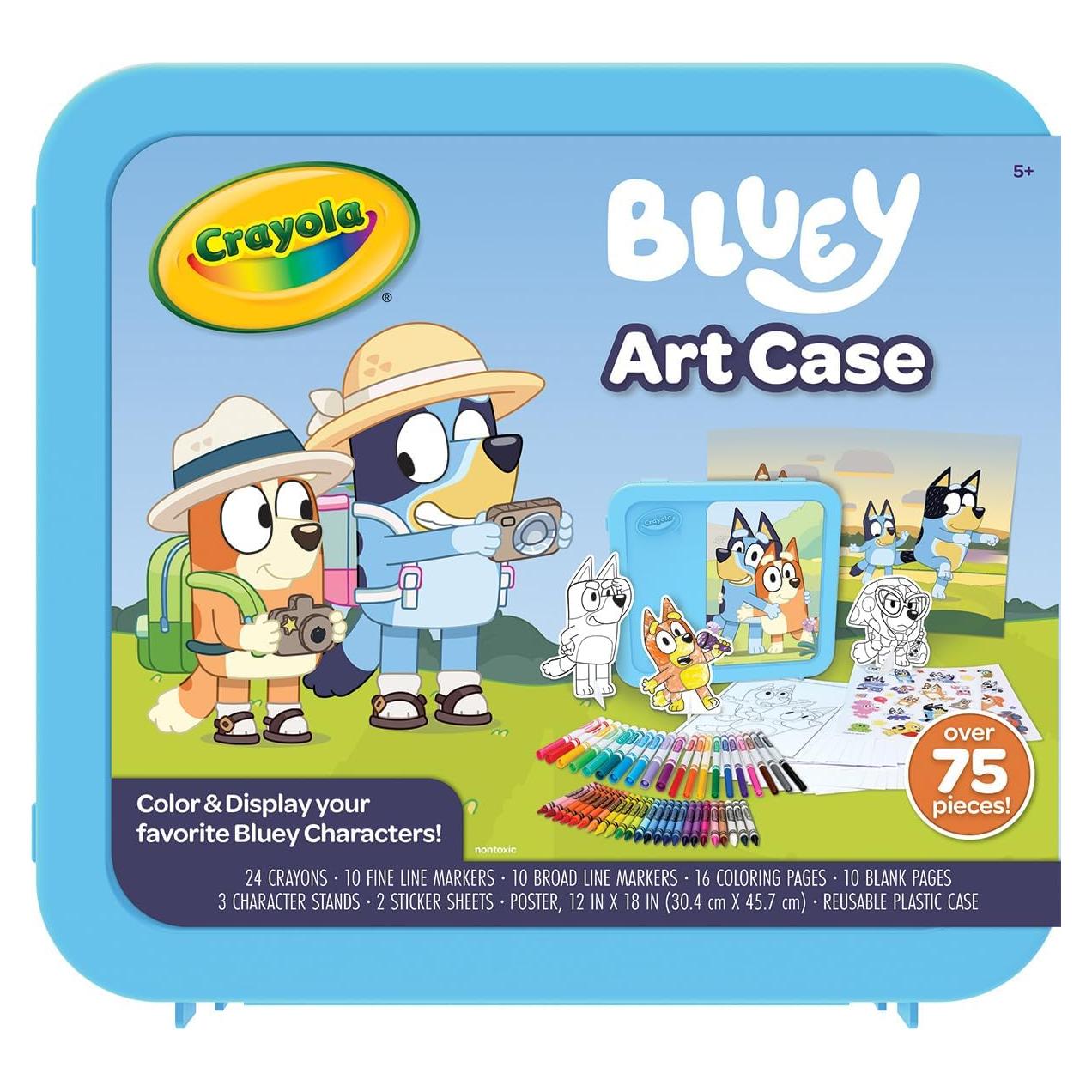 Estuche de Arte Crayola Bluey - 75 Piezas, Kit Creativo para Niños