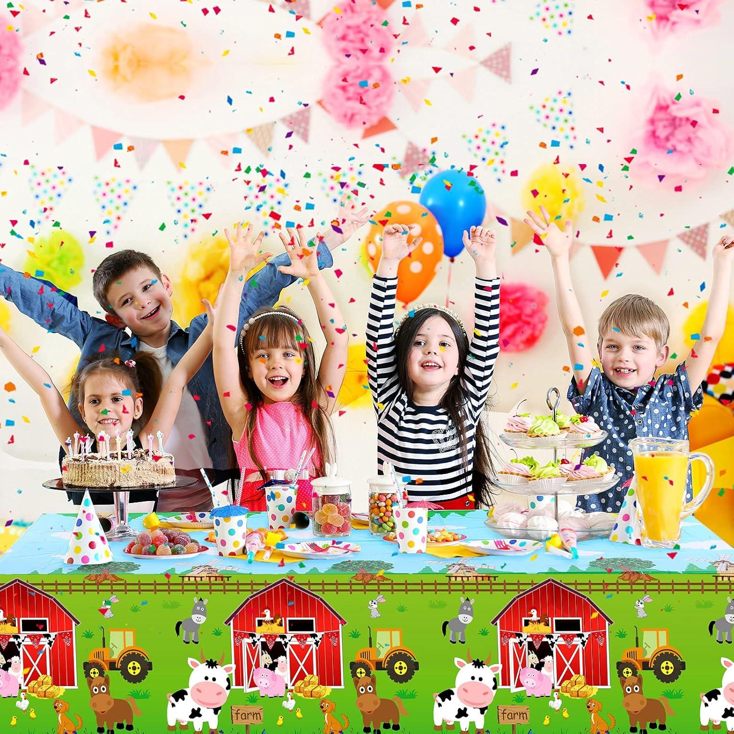 Mantel de Fiesta Kasyat Animales de Granja 274x137 cm 3 Piezas