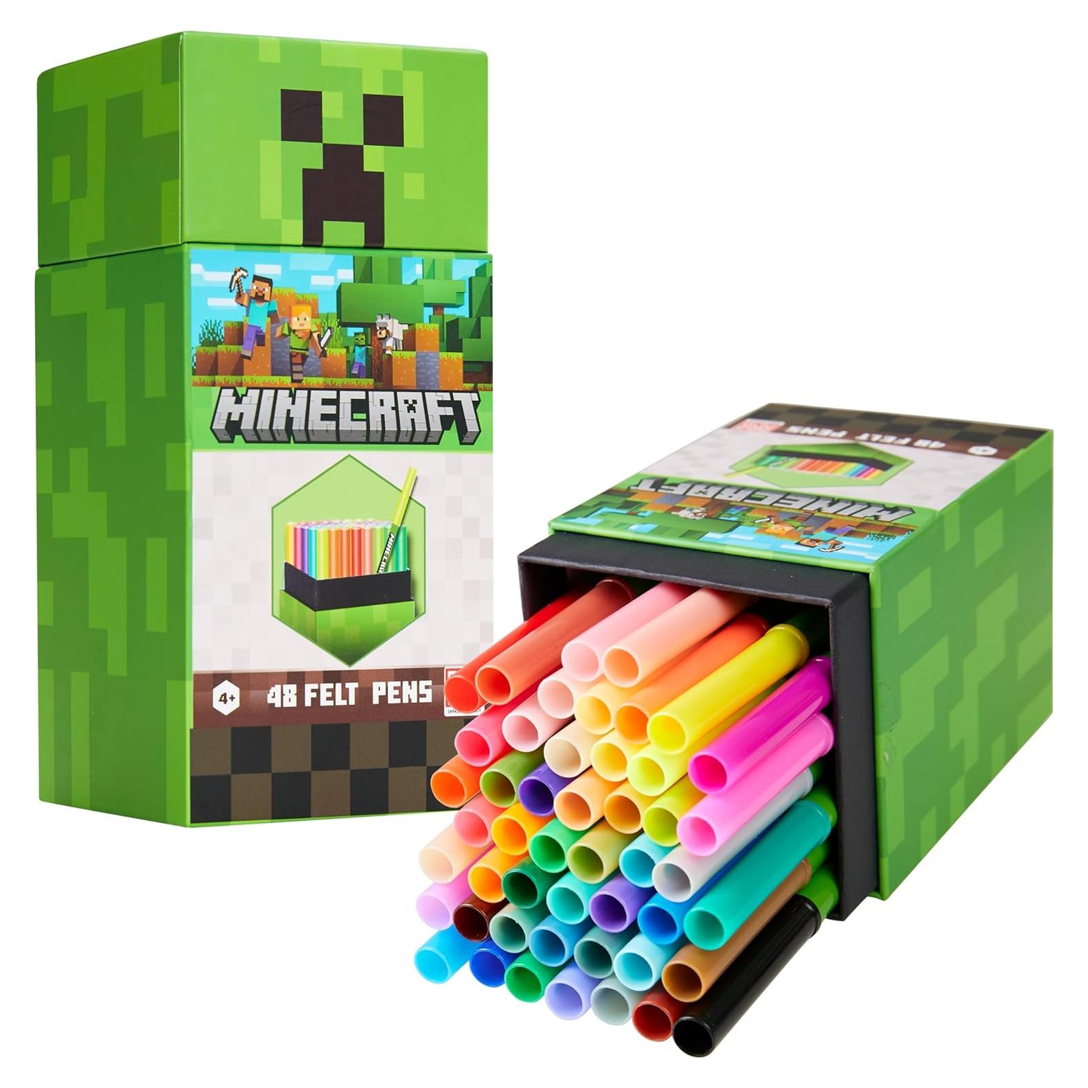 Lápices de Colorear Minecraft 48 Piezas No Tóxicos
