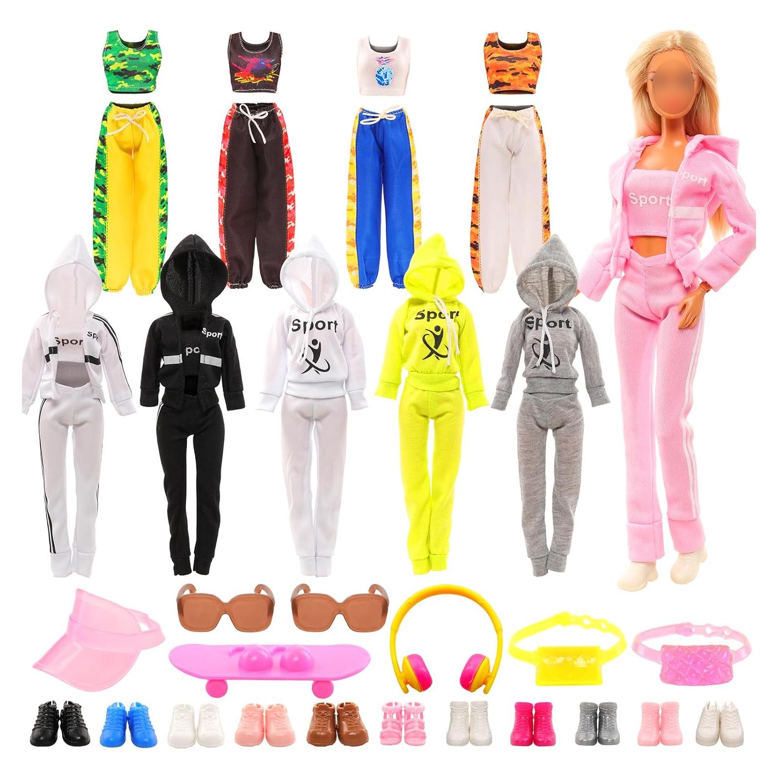 16 Piezas Ropa de Muñeca Enoch con Accesorios Deportivos