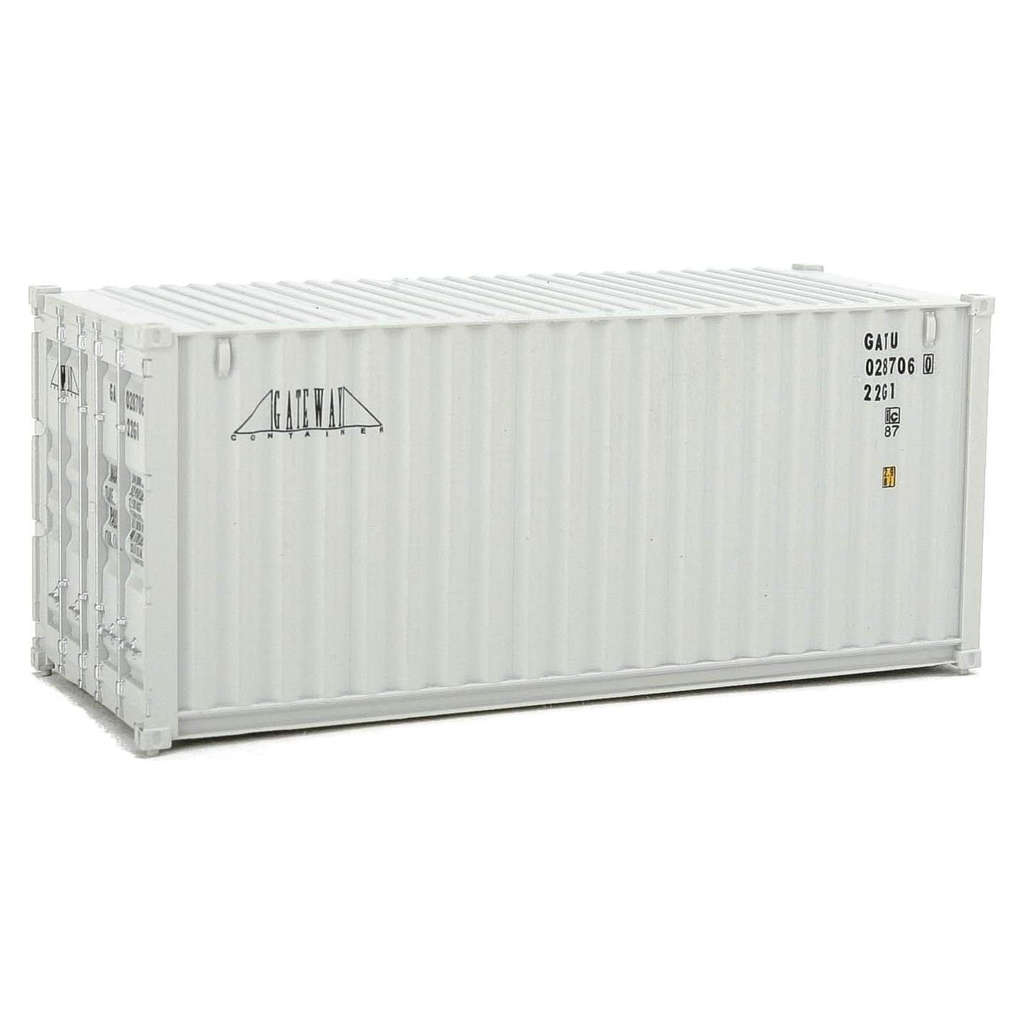 Contenedor Corrugado 20' Walthers Gateway HO Gris