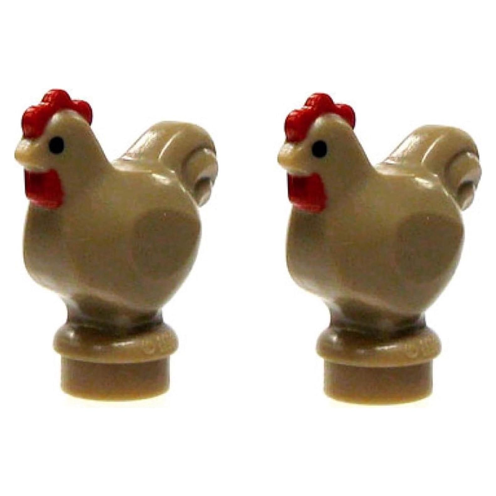 Lote de Minifiguras Lego Pollo Beige x2 - Reinos Animales