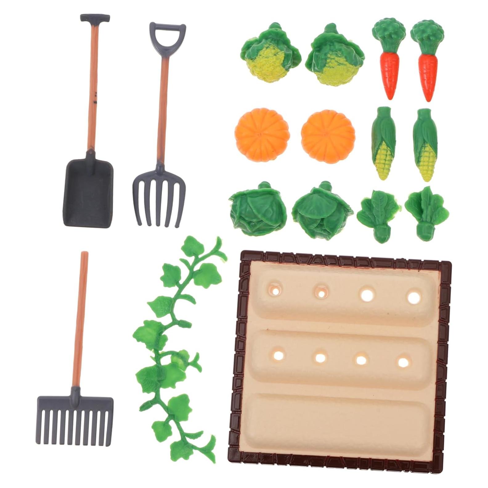 Kit Miniatura de Jardín NUOBESTY con Pala y Rastrillo