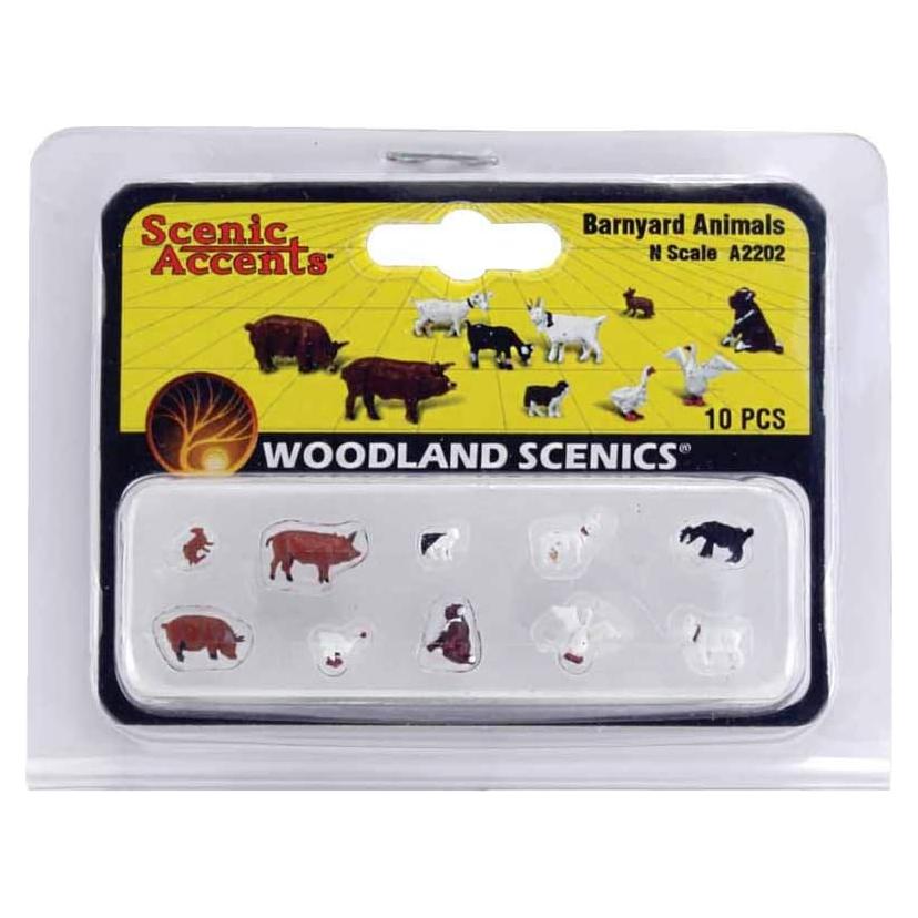 Figuras de Animales de Granja Woodland Scenics A2202 - Escala N