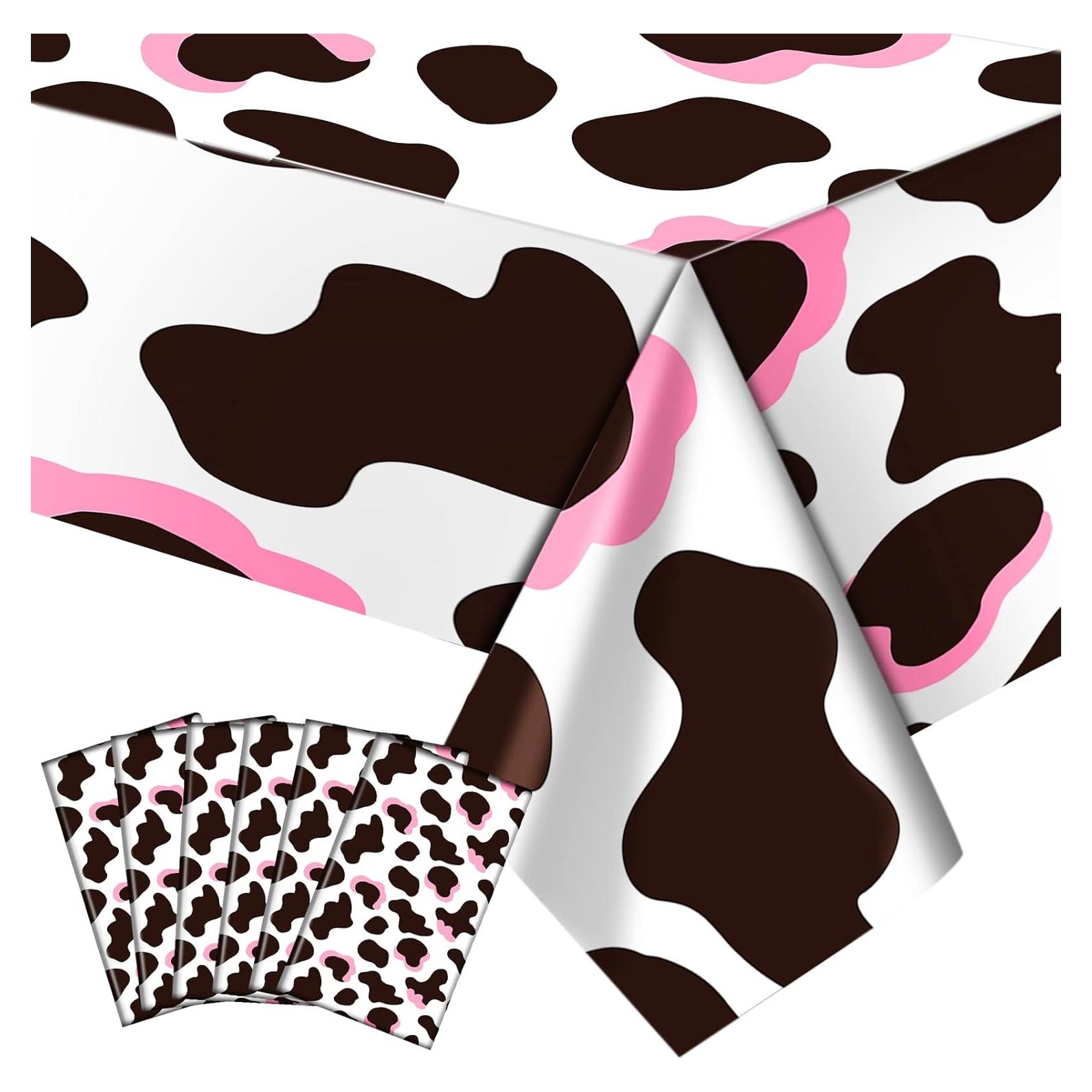 Manteles Desechables de Vaca Rosa Buryeah - 6 Pcs 137x274 cm