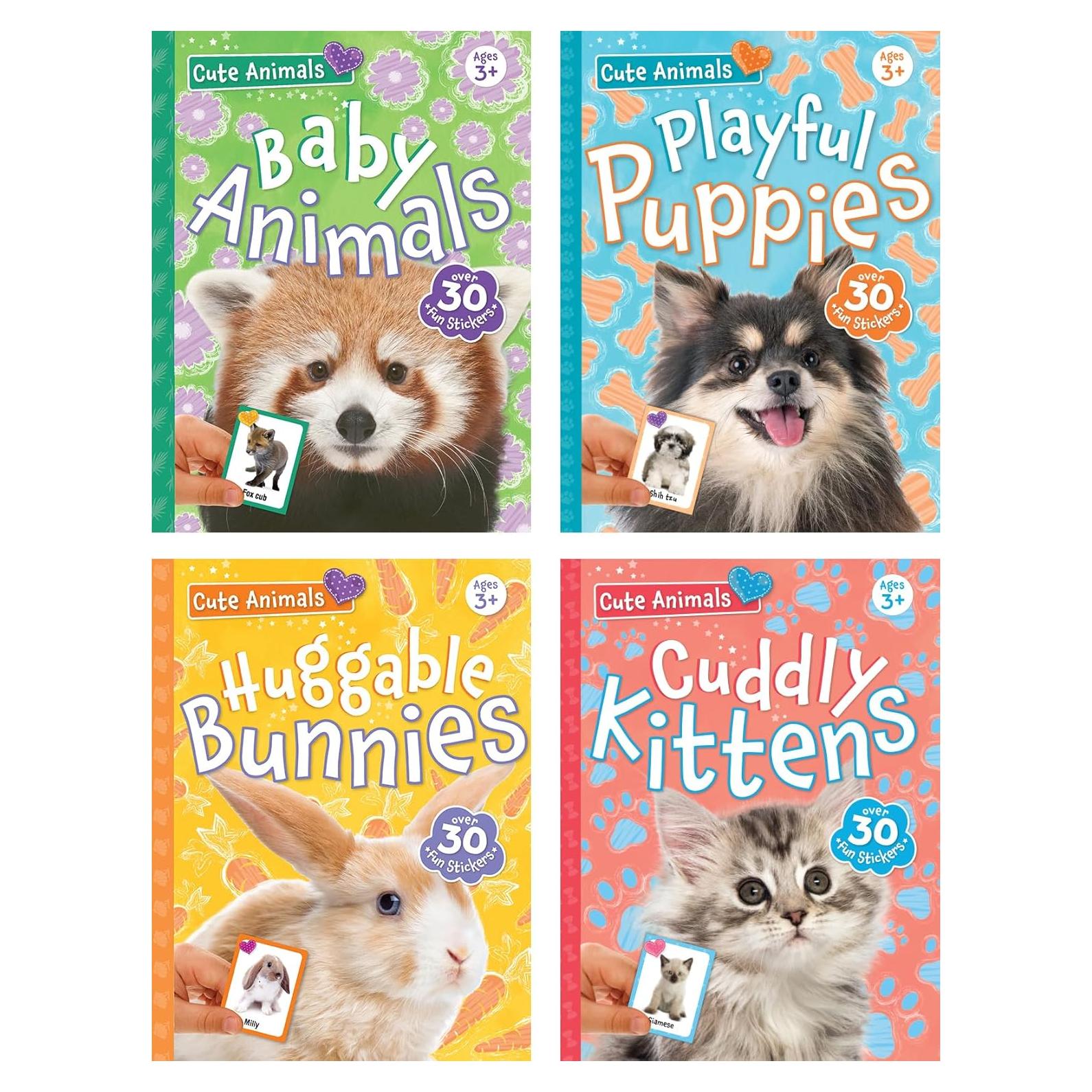 Libro de Pegatinas de Animales PAPP - Paquete de 4 Libros