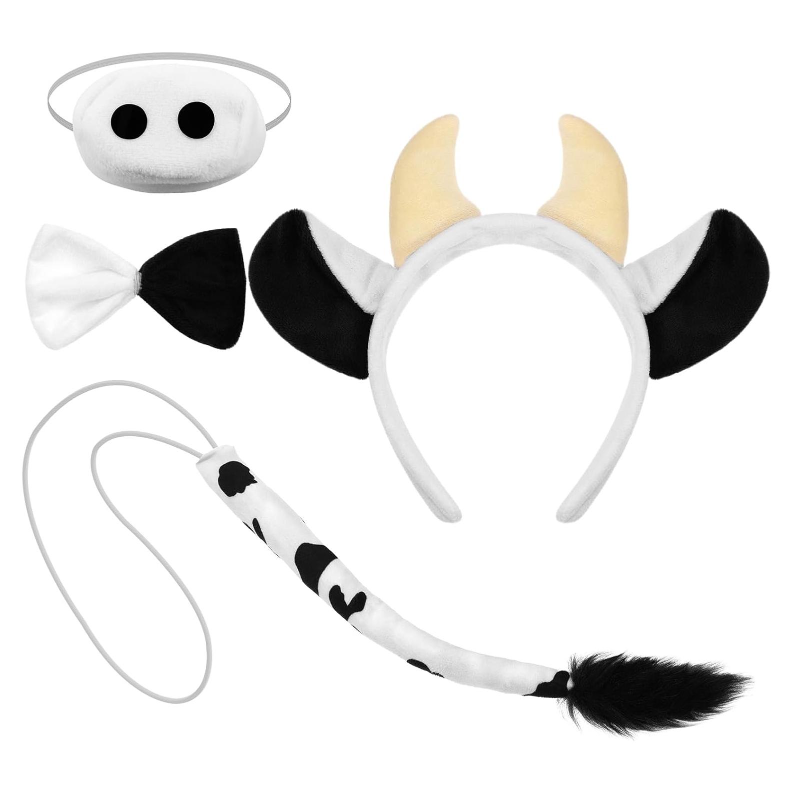 Conjunto Disfraz de Vaca XEPST - Diadema, Cola y Pajarita