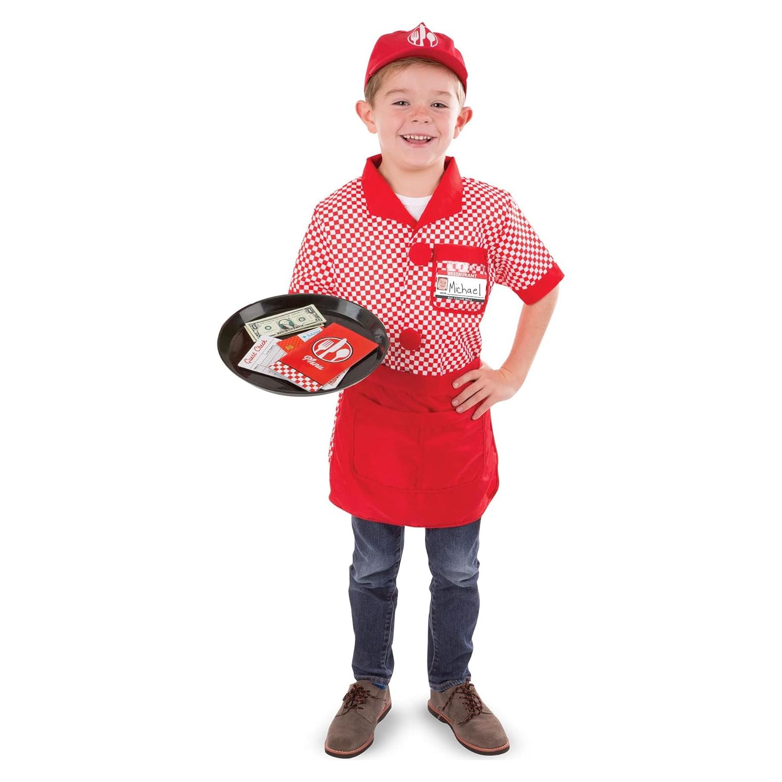 Disfraz de Servidor de Restaurante Melissa & Doug para Niños 3-6 Años