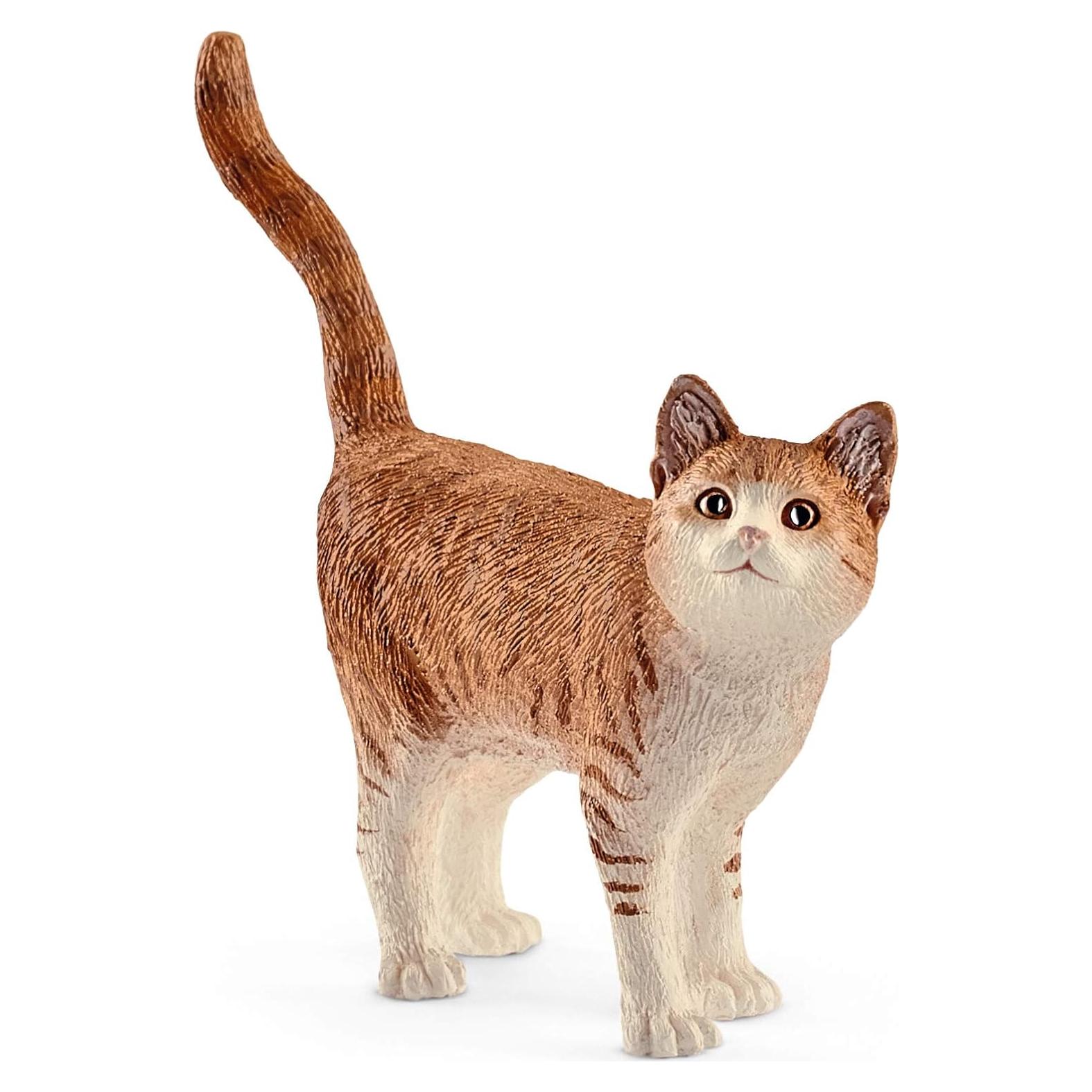 Figura de Gato Atigrado Schleich - Mundo de Granja 6.6 cm