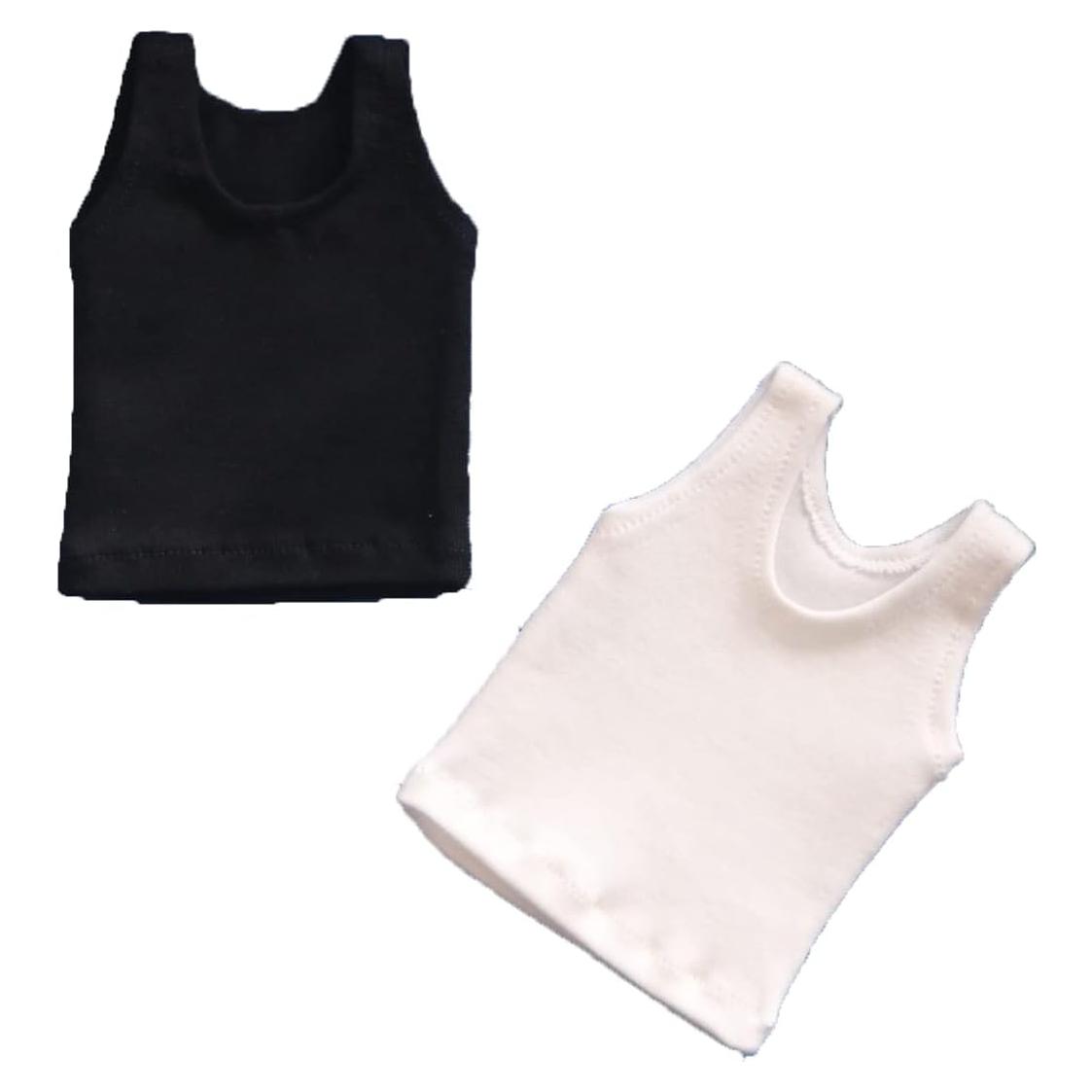 Ropa para muñeca SSbeauty M 1/6 Chaleco Negro y Blanco