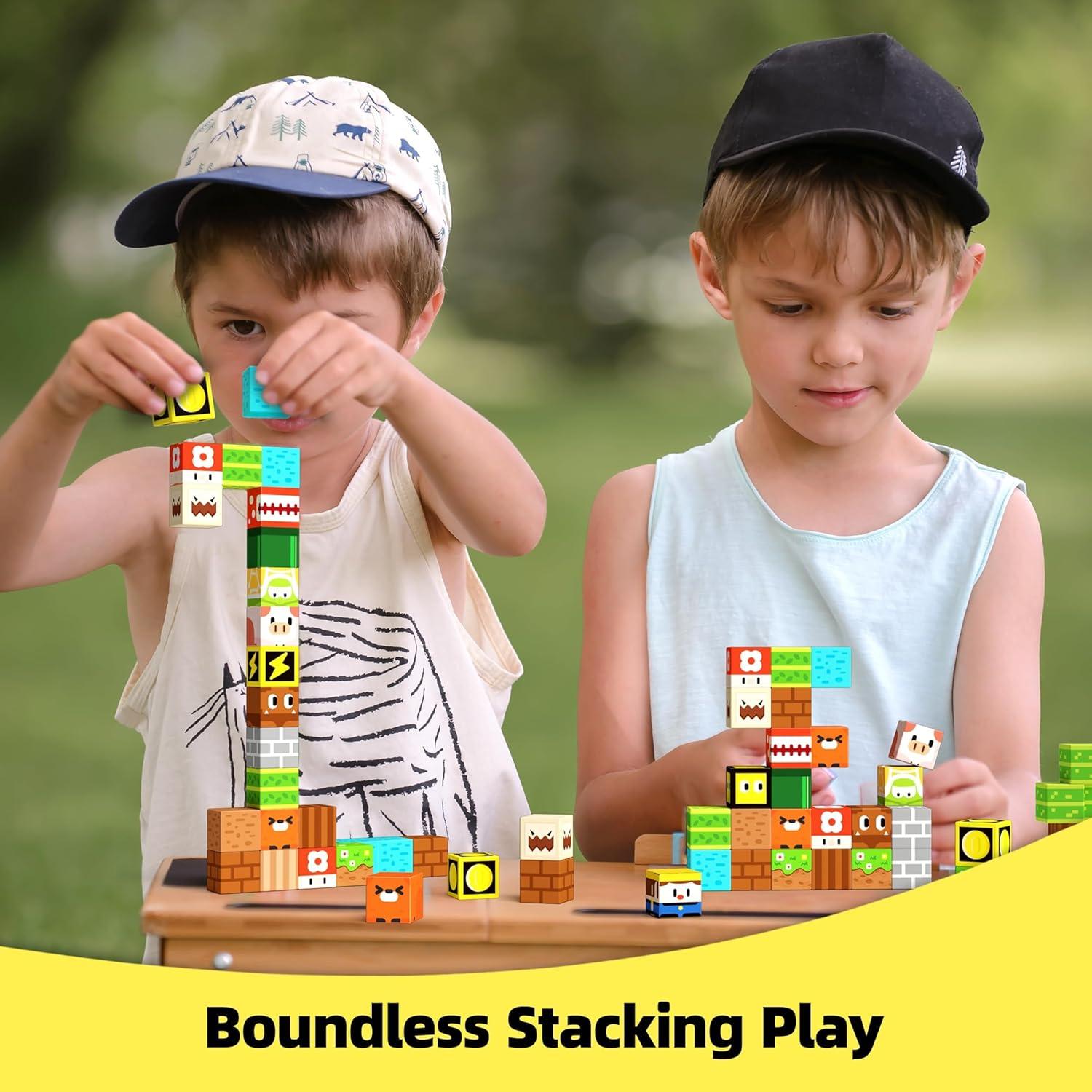 Bloques Magnéticos GobiDex 48pcs Juguetes de Construcción 3+