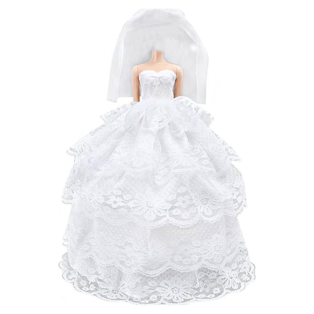 Vestido de Fiesta E-TING para Muñecas 29 cm Blanco