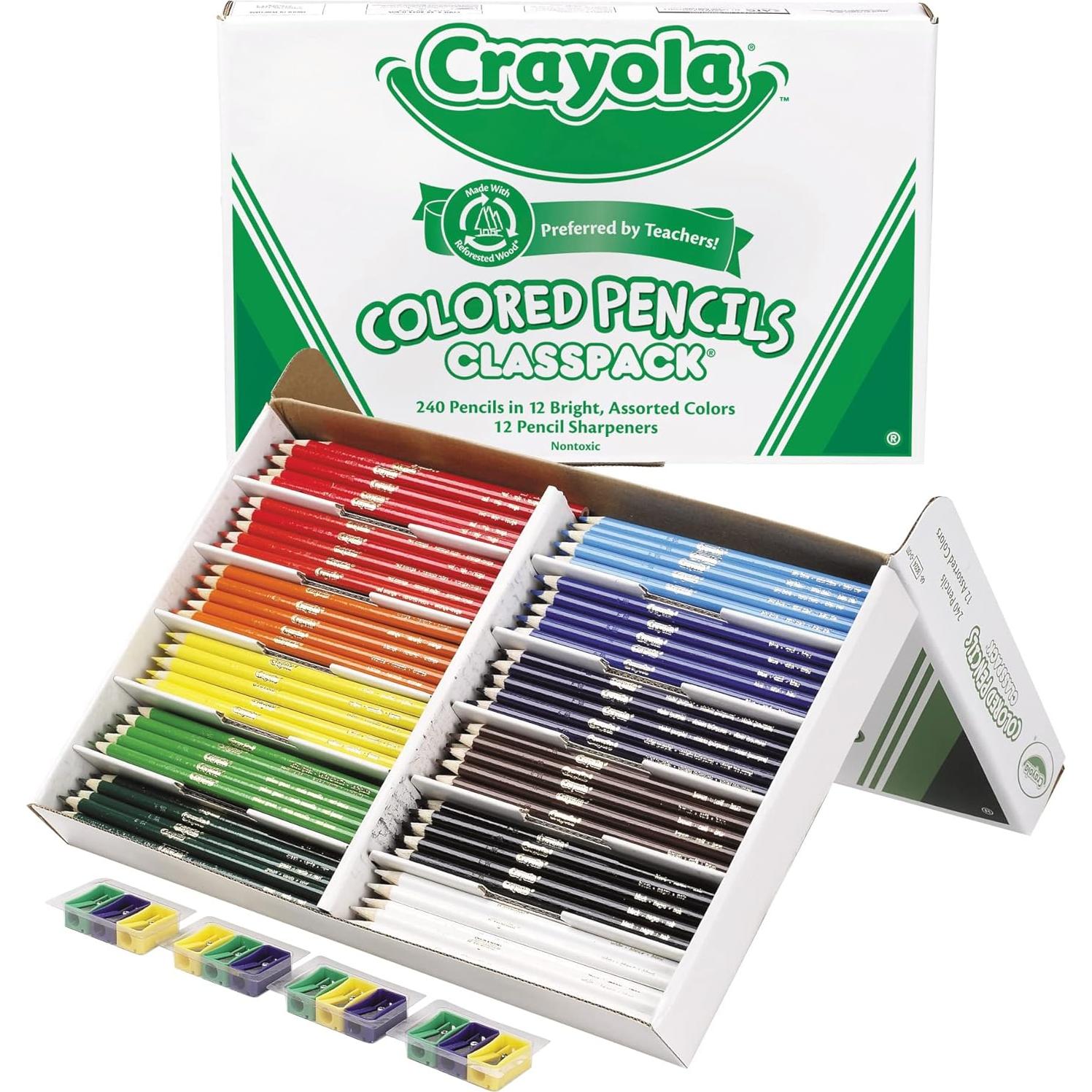 Lápices de Colores Crayola Classpack 240 Ct, No Tóxicos