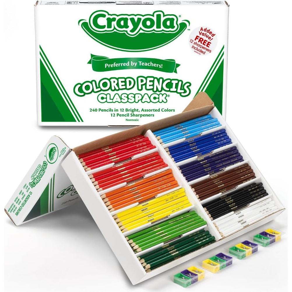 Lápices de Colores Crayola Classpack 240 Ct, No Tóxicos