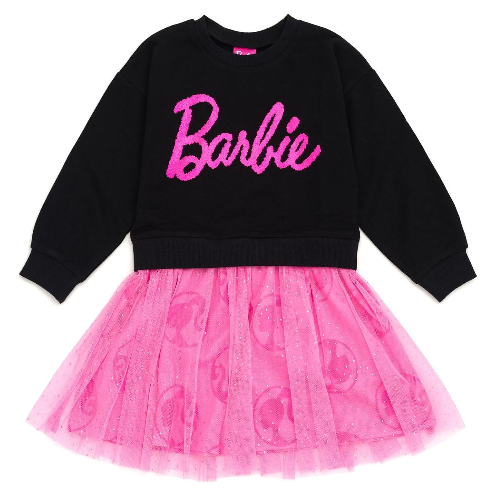 Vestido de felpa Barbie para niña 7-8 años elegante