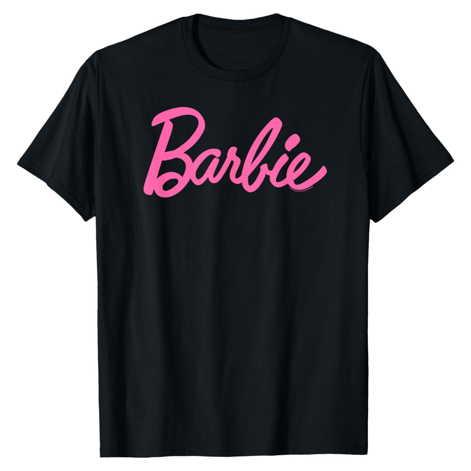 Camiseta Clásica Barbie Unisex Niño Logo Negro Pequeño