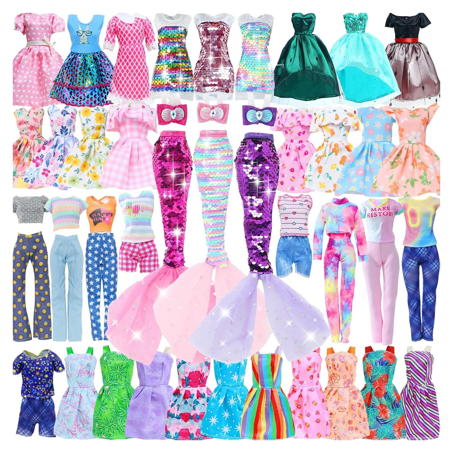 Ropa de Muñeca BLIJOLA 15 Conjuntos Vestidos y Tops