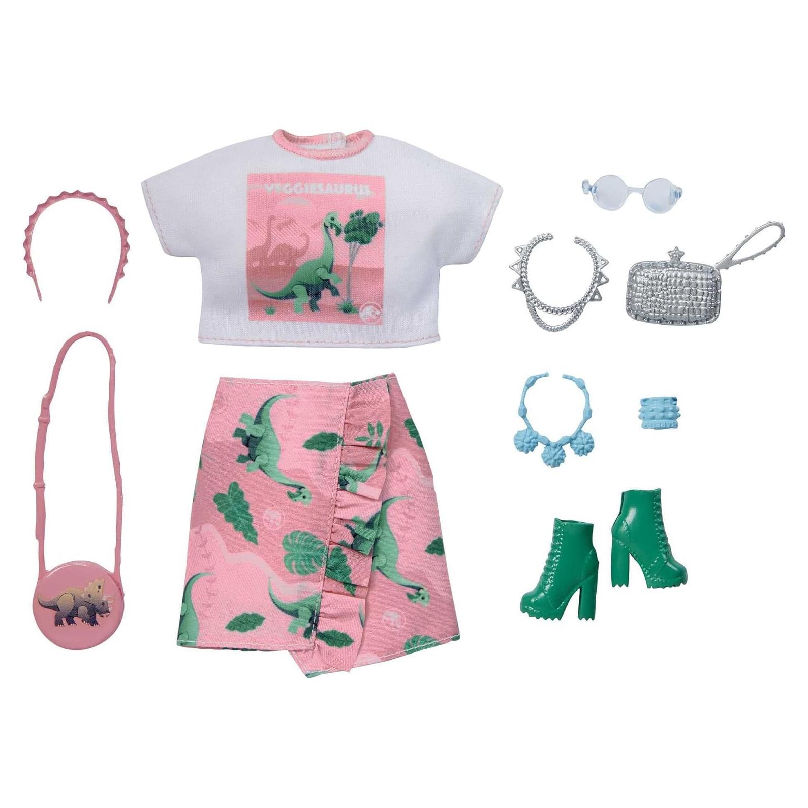 Conjunto de Ropa Barbie Jurassic World 10 Accesorios