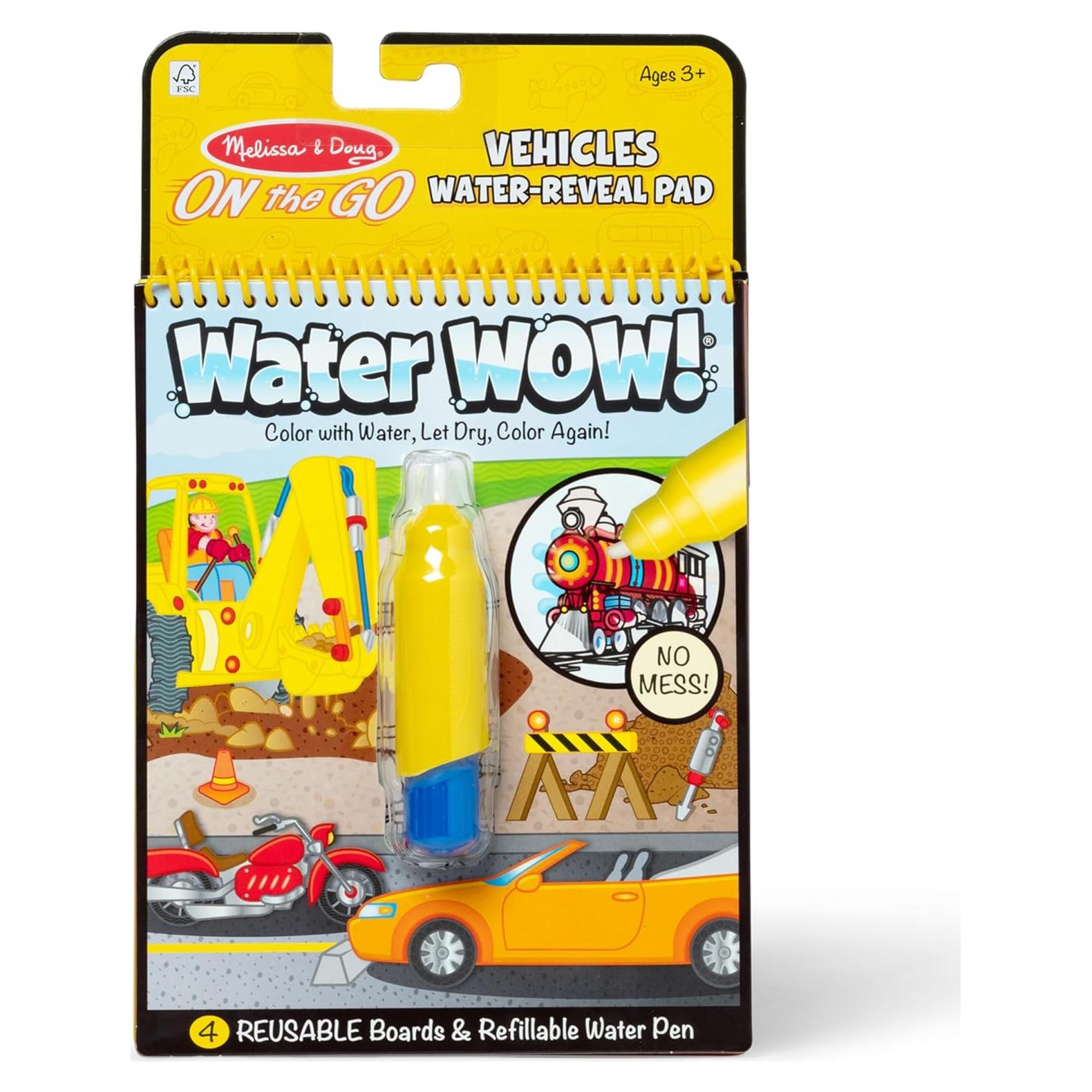 Melissa & Doug Libro de Actividades Vehículos con Agua WOW