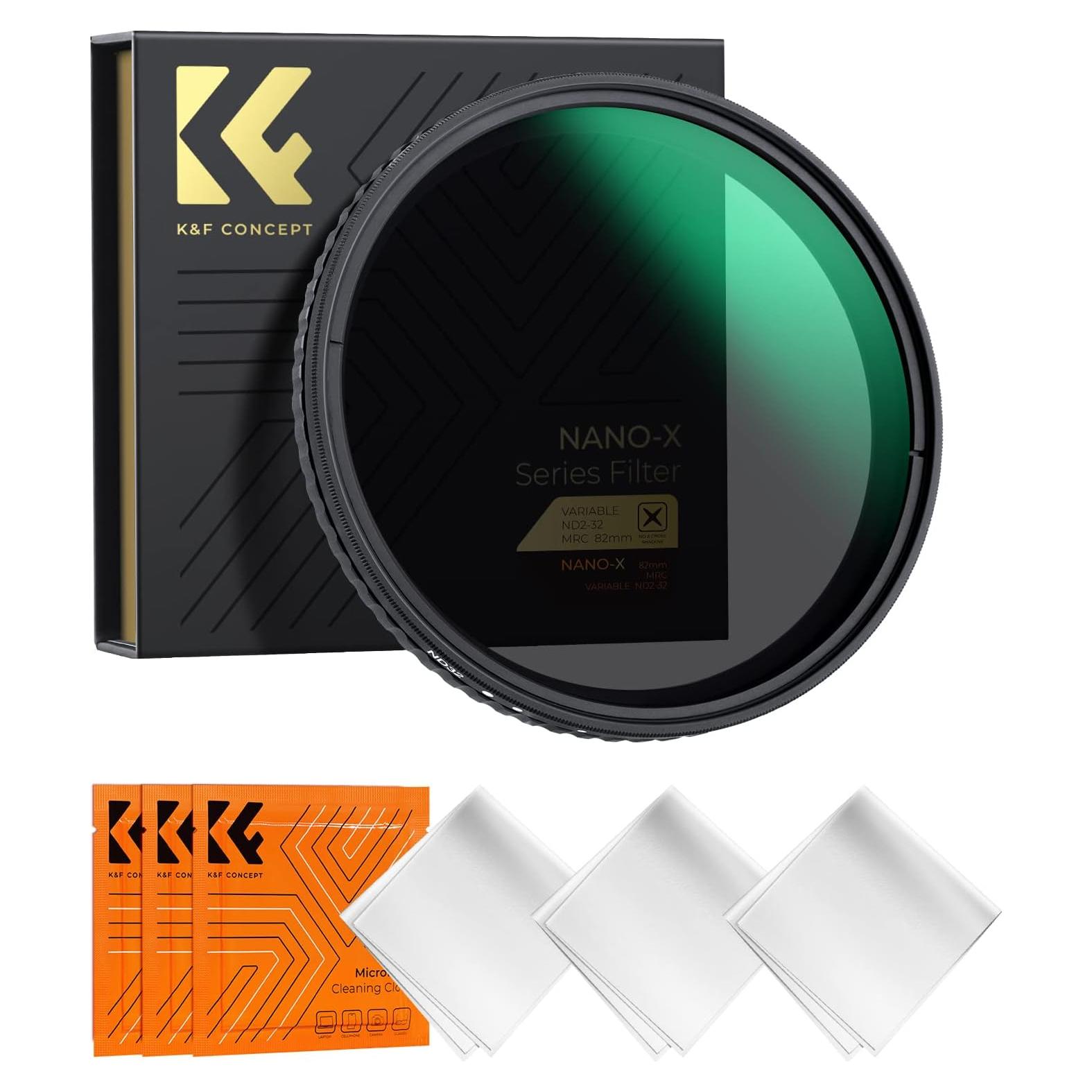 Filtro ND Variable K&F Concept 37mm ND2-ND32 Densidad Neutra