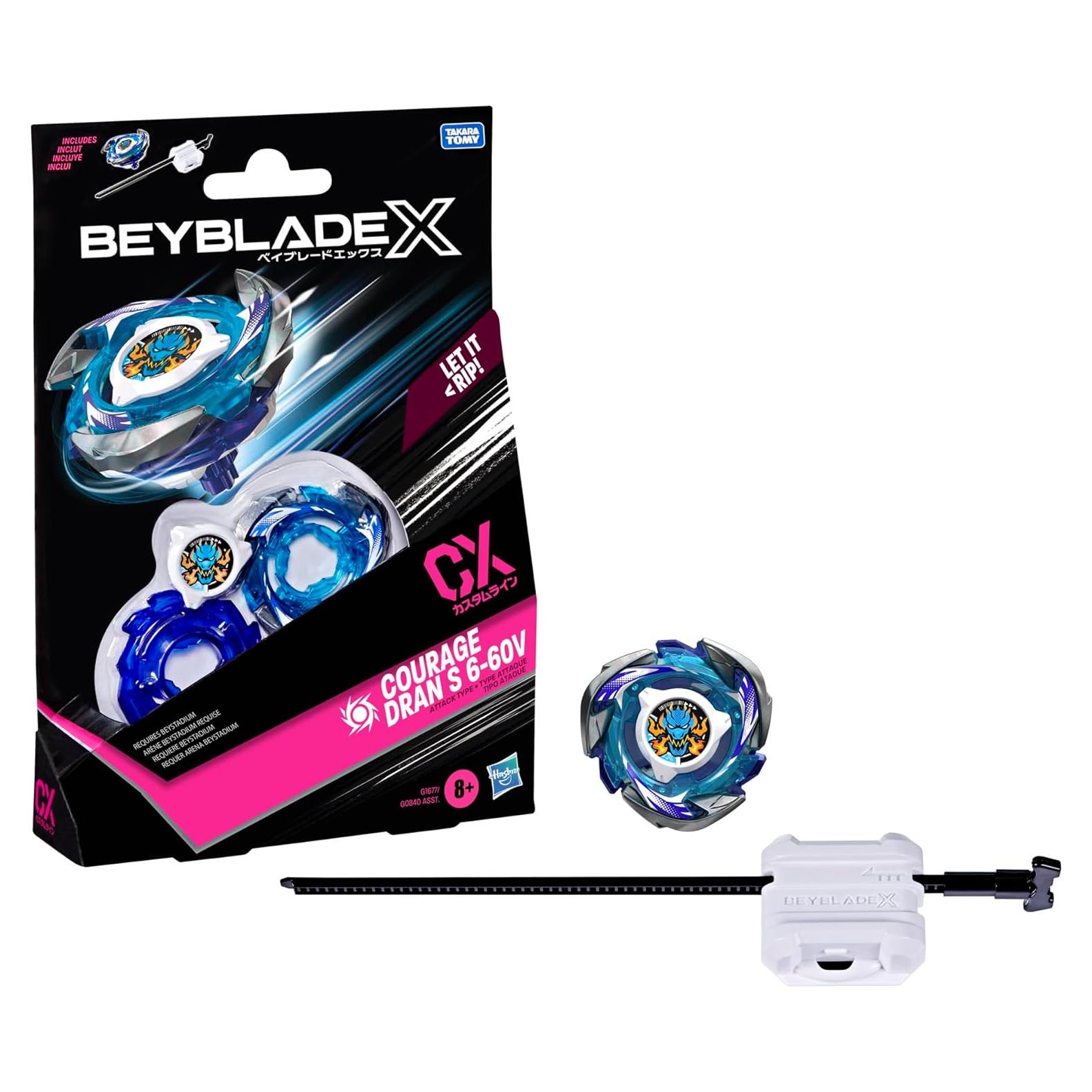Beyblade X Coraje Dran S 6-60V CX Tipo Ataque con Lanzador
