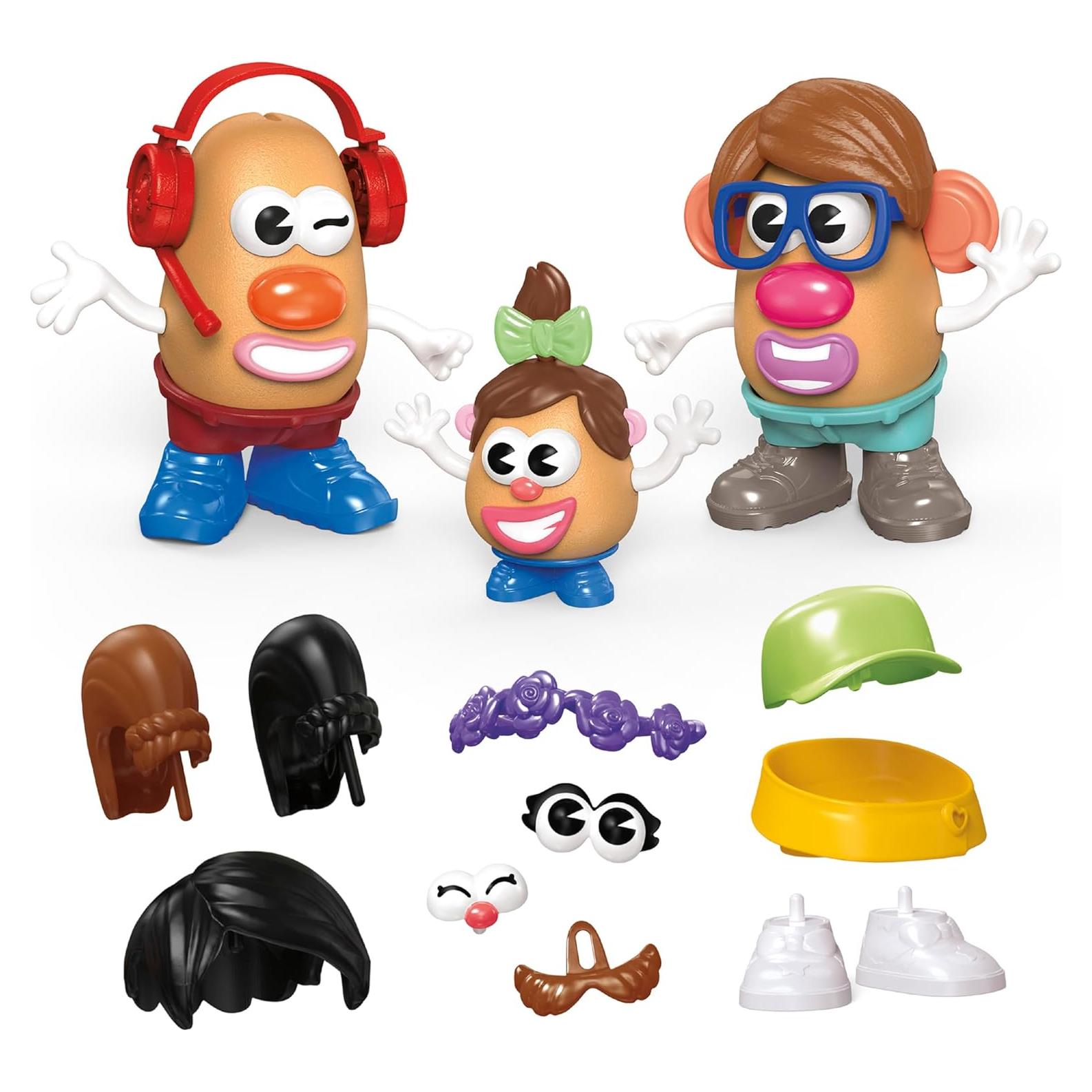 POTATO HEAD Create Your Family Set with 44 Parts and Pieces, Creative Toddler and Preschool Toys for 2 Year Old Girls and Boys and Up (Amazon Exclusive)