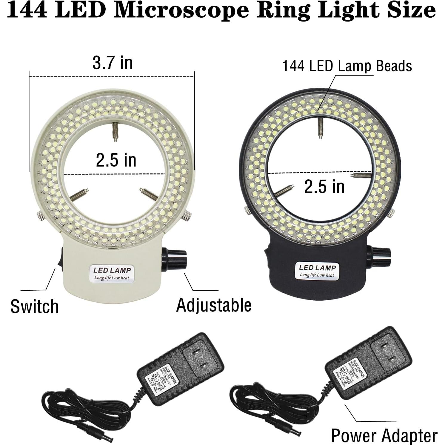 Iluminador LED Anular para Microscopio MeYourRow 144W Negro