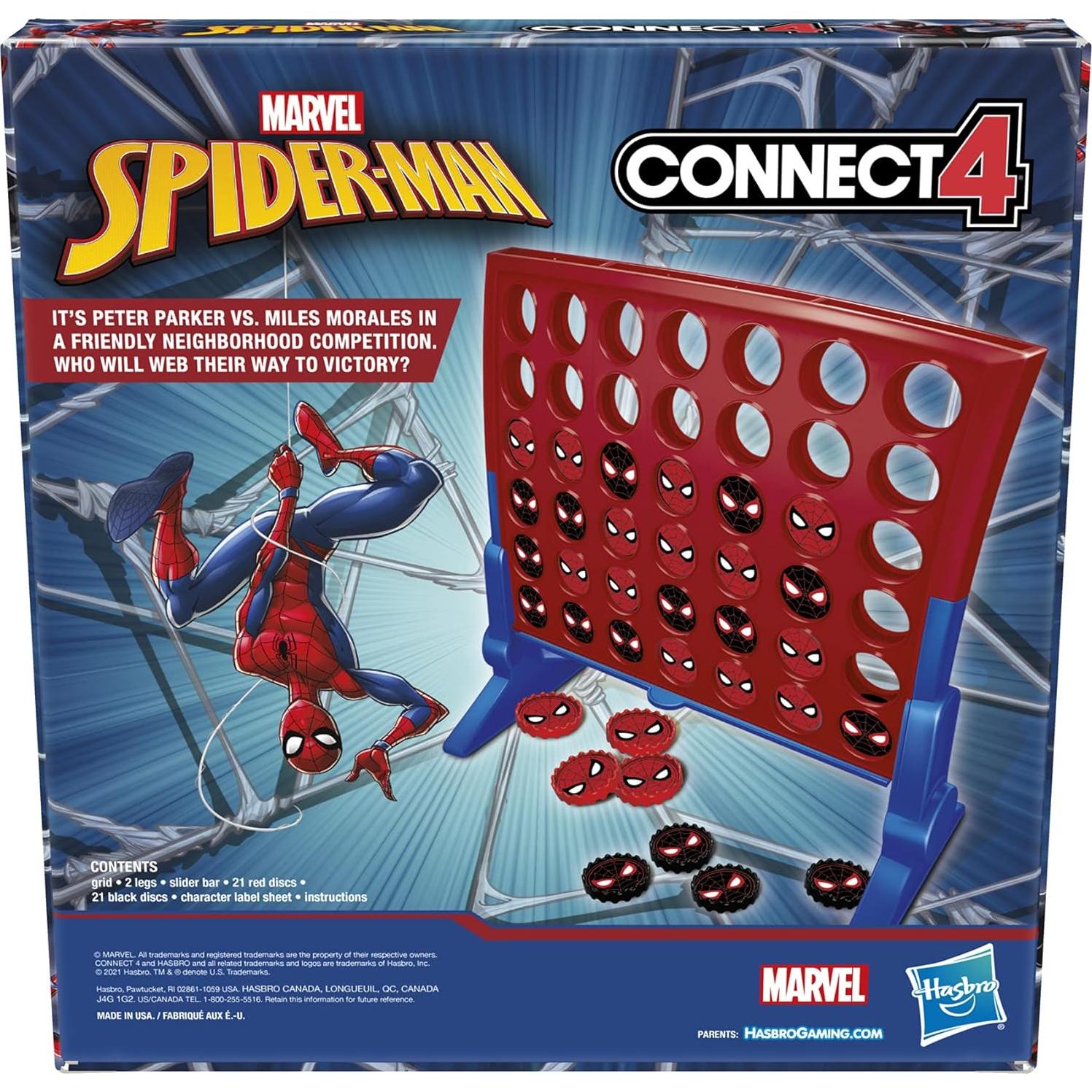 Conecta 4 Hasbro Marvel Spider-Man Juego de Estrategia 2 Jugadores
