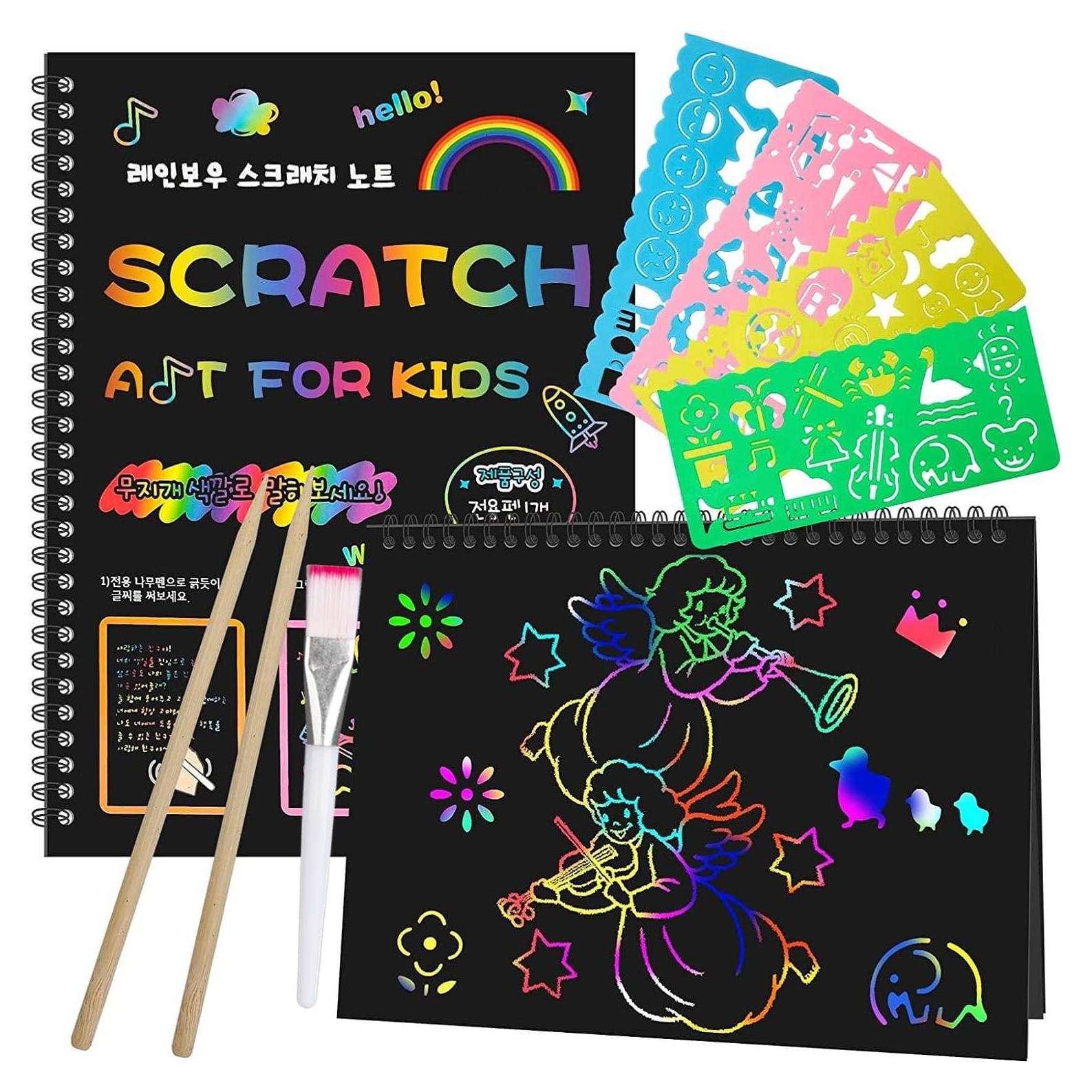 Conjunto de Arte Rascable Smasiagon 2 Libros y Estiletes