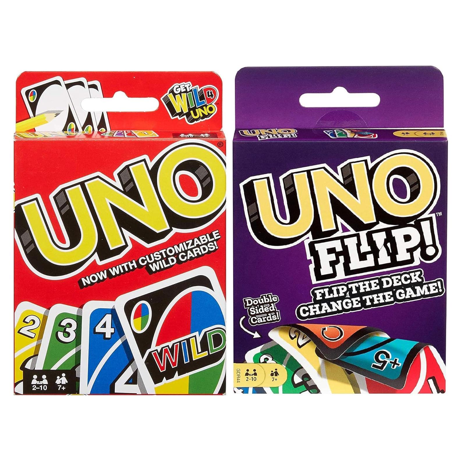 Juego de Cartas Mattel UNO y UNO Flip - Paquete Doble