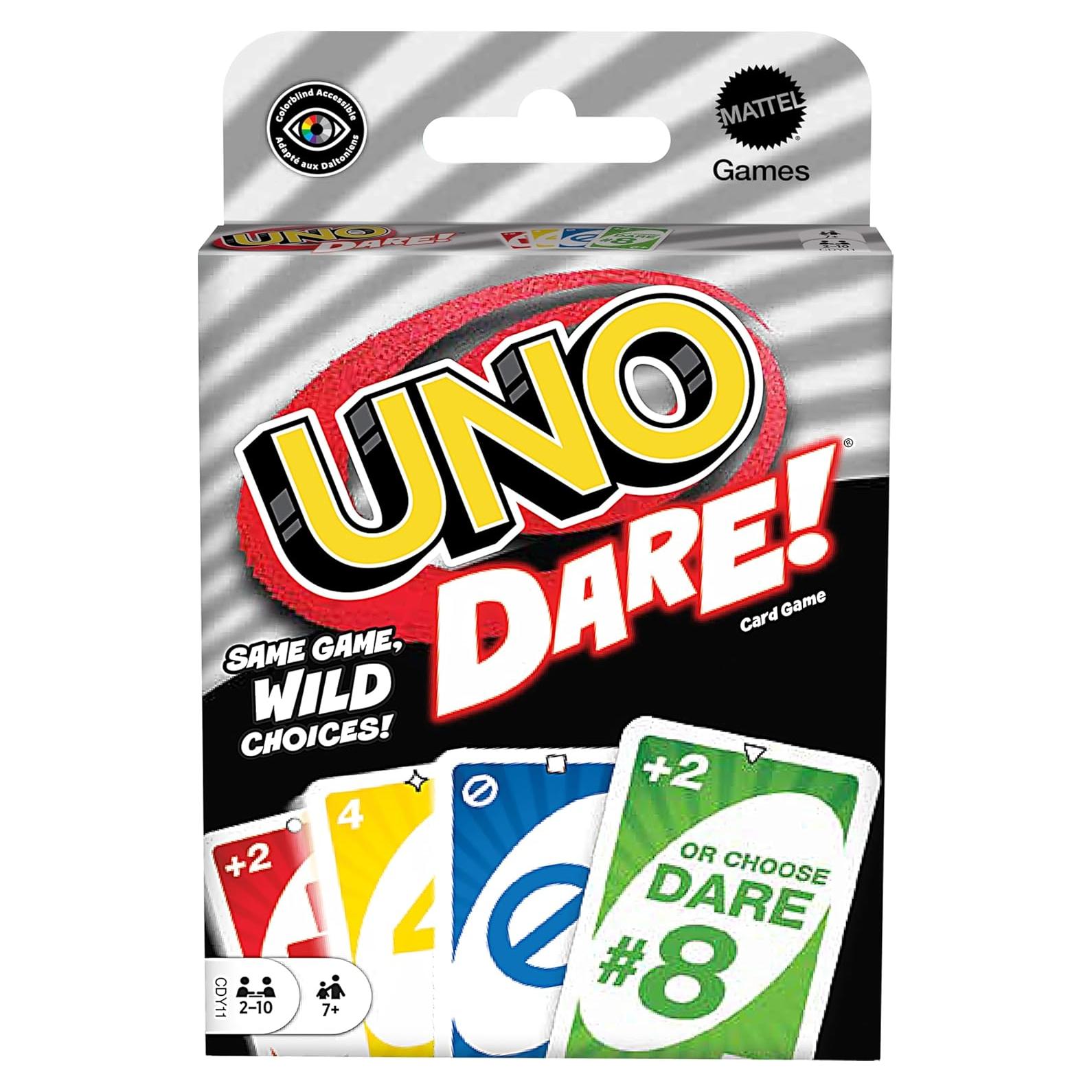 Juego de Cartas UNO Dare Mattel con Desafíos Divertidos