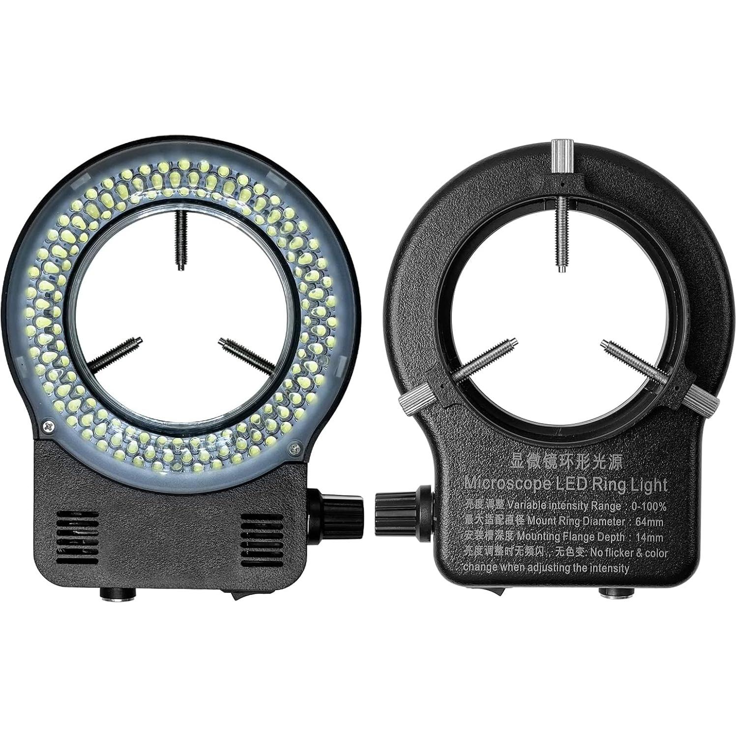 Luz de Anillo LED Gringoo 64 LED Ajustable para Microscopio