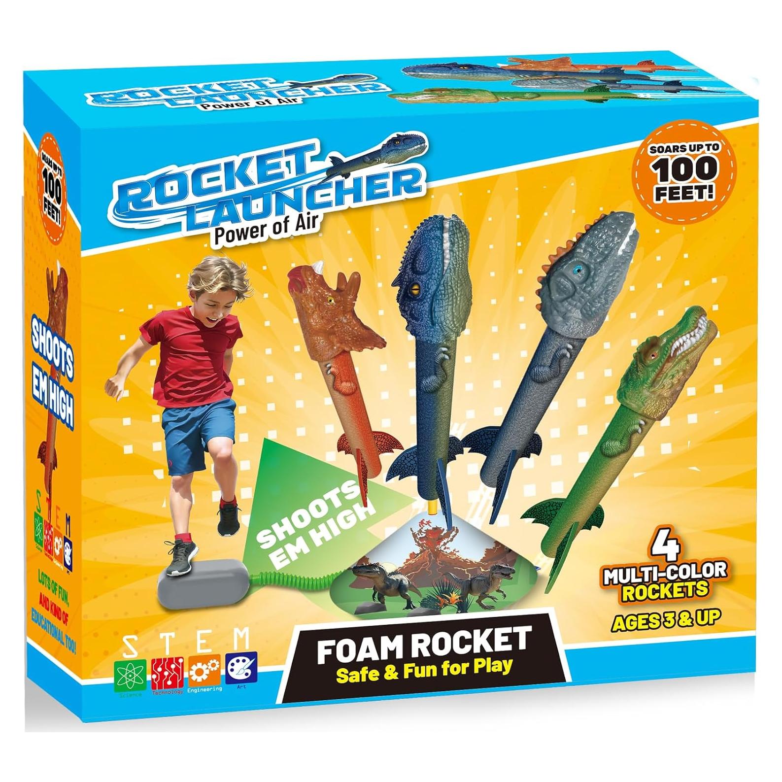 Lanzador de Cohetes de Dinosaurio Otoseth - 4 Cohetes, 30.48 m