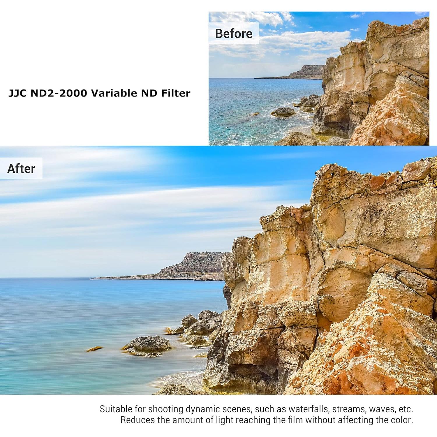 Filtro ND Variable JJC 40.5mm ND2-2000 para Cámaras Sony