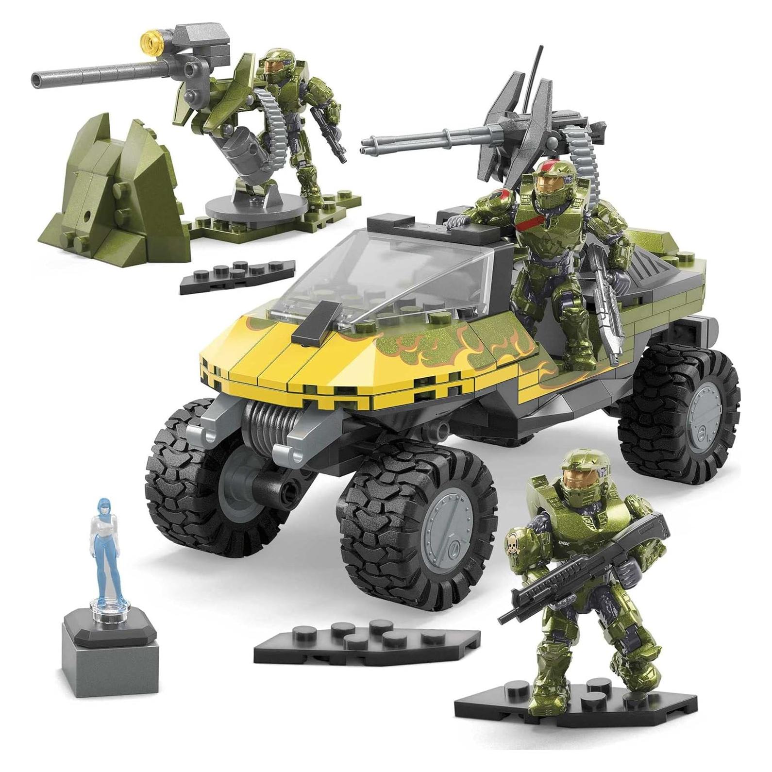 Mega Halo Warthog Rojo 324 Piezas con Figuras
