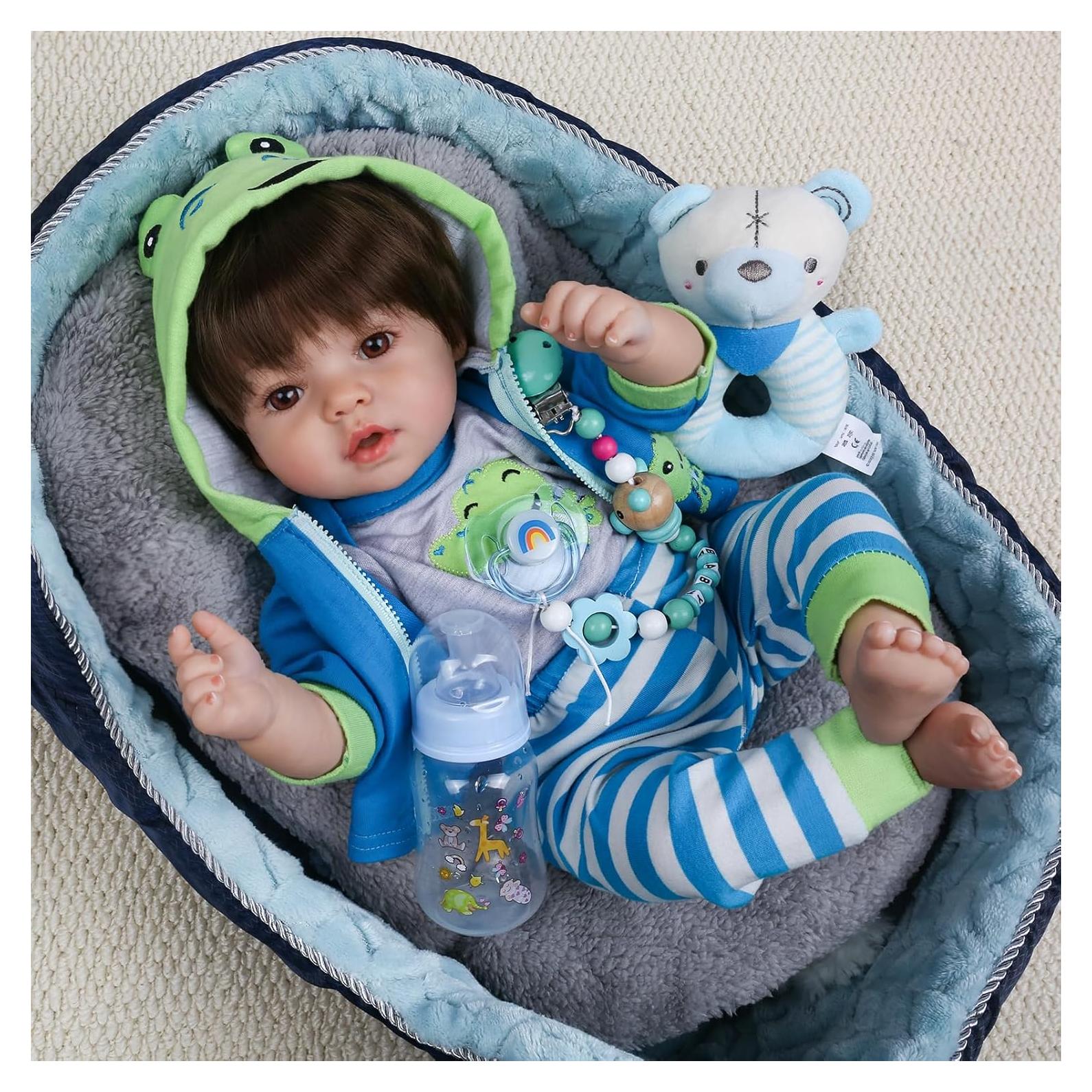 Muñeca Reborn Realista CHAREX Lucas 45 cm con Accesorios