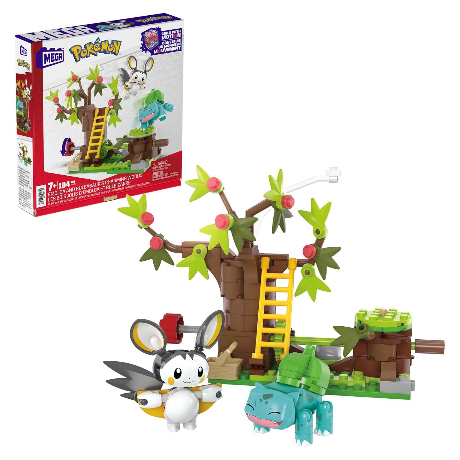Set de Construcción Pokémon MEGA Emolga y Bulbasaur 194 Piezas