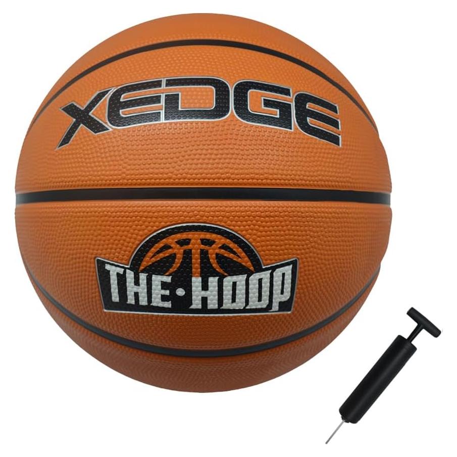 Balón de Baloncesto XEDGE Tamaño 7 Goma Naranja con Bomba