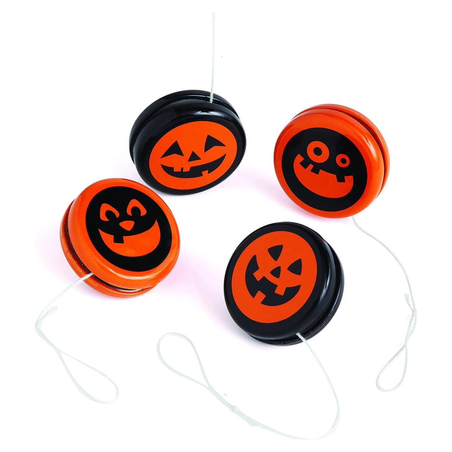Yo-Yos de Metal Jack-O'-Lantern Spooky Spin Masters - 12 Piezas