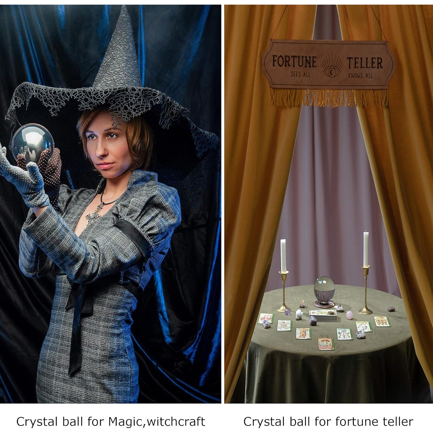 Bola de Cristal 80mm Modaier con Soporte de Madera y Caja