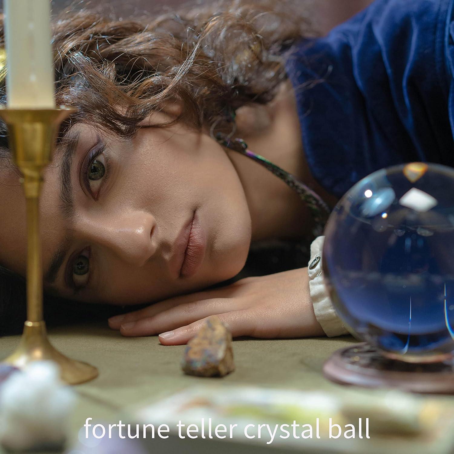 Bola de Cristal 80mm Modaier con Soporte de Madera y Caja